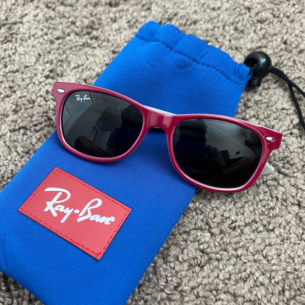 kids pink/grey ray ban sunglasses